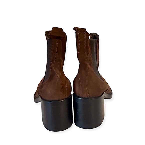 Barbara Barbieri  Made in Italy Chelsea Leather Suede Ankle Booties Size Eu 37 - Picture 9 of 12